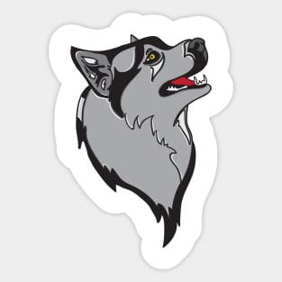 Howling Husky Sticker